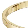 Aşk Bileklik Vidalı Takı Tasarımcıları Bilezik Bangles Rose Gold Platinum Bangles Yıldönümü Hediye Titanyum Çelik Yetişkin 3.65mm Bilezikler Kadınlar İçin Modeli B6047417