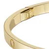 Mode dunne liefde gouden ketting armband schroef sieraden ontwerpers bangle rose goud Platina armbanden cadeau Titanium Staal volwassen 365mm b3503624