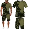Camuflagem de verão camisetas shorts ser adequados para homens shorts shorts stacksuit esporte estilo acampamento ao ar livre casual mass roupas 220613