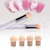 Double-ended Gradient Shading Pen Dotting Brush Sponge Head Rhinestone Handle Nail Art Brush Nail Art Painting Tool Pen Puntjes