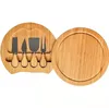 Kitchen Tools Bamboo Cheese Board and Knife Set Round Charcuterie Boards Swivel Meat Platter Holiday Housewarming Gift RRE134523295909