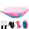 Mobili da campo 12 Colori 260 * 140 cm Portatile Travel Camping Hammock Giardino da esterno per interni Sinnomme Singoli con letti da letto