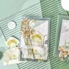 Geschenkpapier, exquisites buntes Stern-Wunsch-Grußkarten-Umschlag-Set mit getrockneten Blumen für Geschenke, alle Gelegenheiten, BlessingsGift