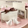 Whole-40pcs lot20boxes Love birds ceramic Salt and Pepper shaker Wedding Favors for Cheapest Wedding gift 3338329P