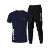 Zomer AMG modetrend herenpak gepersonaliseerde mode Bedrukking Sport T-shirt met korte mouwen Sport Casual broek Pak 220607