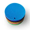 Silicone Mats & Pads Thickened Candy Color Round Honeycomb Insulated Placemat Dining Table Coaster Insulation Pad Bowl Cup Dish Mat Wok Pot Pad Bar Kitchen ZL0993