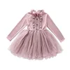 Automne Baby Girls Ball Robe Princesse robe Enfants Vêtements à manches longues