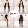 Hair Synthetic Wigs Cosplay Youthfee Full Head Lace Braided Wigs 36" Cornrow Box Braids Wig with Baby Hair for Black Women Synthetic Front 220225