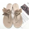 Women New Women Pvc Toe Band Combination Crystal Jelly Flat Bottom Flower Decoration Trend Most Classic Beach Shoes HM515