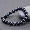 Mode 6mm 8mm 10mm 12mm bleu Royal yeux de tigre perles Bracelet hommes charme pierre naturelle Braslet pour homme bijoux faits à la main Pulseras