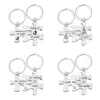 1 Pair Stainelss Steel Charm Key Rings Family Jewelry Mothers Fathers Day Gift Keychain Daddy Mommy Of An Angel