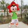 Cadılar Bayramı Partisi için Profesyonel Ayçiçeği Çiçek Maskot Kostüm Yetişkin Boyutu Fantezi Elbise
