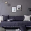 Стул охватывает современные 100% хлопок стеганый диван крышка белый серый сплошной цвет кушетки для мягкого противоскользящего полотенца бухта