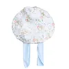 2022 New Cute Printed Baby Satin Round Cap Elastic Strap Home Hat Kids Nightcap Boy Girls Muslim Hijabs Bonnet 2-8 Years Old