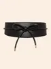 Belts Women Corset Wide Pu Leather Belt Cummerbunds Lace-Up Tight High Waist Adjustable