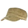 Chapéu de algodão para homens homens Capinho plano ajustável Caps de beisebol sólidos de beisebol clássico Plain Vintage Sport Cadet Military Cadet