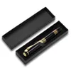 Classic Black Office Signature Pen, металлический материал, гладкая пишущая ручка фонтана, высококачественный бизнес-нейтральный мешок для чернил канцтовары EPACK245Z