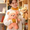 Pc Cm Kawaii Teddy Bear With Tie Plush Toy Cute Stuffed Soft Down Cotton Animal Dolls For Children Best Birthday Gift J220704
