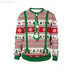 Mężczyźni kobiety śmieszne brzydkie świąteczne sweter świąteczne Skoczki 3D choinki śnieżne Snowman Reindeer Print wakacyjny bluza L220801