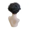 Parrucca Pixie Cut Parrucche per capelli umani a ricciolo corto per donne nere Parrucca riccia afro senza colla a macchina completa