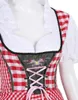 Accessori per costumi S-4XL Vestito da Dirndl tradizionale bavarese da donna con birra tedesca dell'Oktoberfest con grembiule