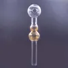 Transparent Tobacco Smoking Pipe Glass Oil Burner Pipe Gourd Shape Herb Hookah Cigarette Shisha Tube Smoking Pipes with 30mm Ball