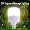 Bombillas LED móviles recargables por USB de 8000lm, luz de emergencia, luces portátiles para acampar, decoración del hogar, luz nocturna