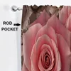 Cortina cortina buquê Flores lindas folhas de borboleta decoração floral 3d Impressão digital quarto quarto cortinas de janela 2 painel