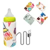 Chauffe-eau de lait USB Poussette de voyage isolée Chauffe-allaitement pour bébé Né infantile Chauffe-biberon portable 220812