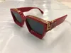 Lunettes de soleil de luxe MILLIONAIRE Full Frame Sunglass Vintage Designer Lunettes de soleil pour Nen Shiny Gold Hot Sell Gold Plated Top