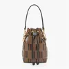 Mon Tresor Mini Bucket Bag Luxury Designer Crossbody Shourdle Bags Handbag f Roma Letteringプリントハンドバッグ
