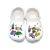 MOQ 100pcs Swimsuit Sneakers Radio Pattern Croc jibz Charms 2d Soft PVC Обувь для обуви