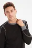 Trendyol Men 'S Regular Fit Cycling Collar Long Sleeve Spreader Sewn Sweatshirts TMNAW22SW0787 220402