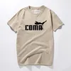 Coma Mens T Shirt Parody Cool Trend Spoof Comedy Joke Tops Funny T Shirts Cotton Short Sleeve T-shirt Herrkläder 220704