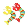 Luminous Fidget Slug Toy Articulated Flexible 3D Lobster Shaped Joints Curled Relieve Stress Toys For Children Aldult DHL FREE Y03