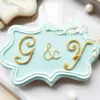 4PcsLot Vintage Plaque Frame Cookie Cutter Set Plastic Biscuit Mould Fondant Cake Decorating Tools Fondant Sugar Craft Molds 220815