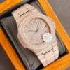 Volledige diamantheren horloges automatisch mechanisch horloge 40mm mode zakelijke polshorloges Montre de luxe cadeaus249a