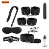 Nxy SM Bondage Prodotti erotici per adulti Nylon BDSM Kit di giocattoli sessuali Manette Frusta Plug anale in metallo Vibratore Negozio di giocattoli per donne Coppie 220423