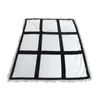 US Local Lagehouse Blank Sublimation Tenels Decken mit Quasten schwarz weißer Wärmeübertragungssofa Schlafschalwelle Wurfdecke 20pc/Gehäuse 120*150 cm