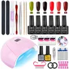 Nail Art Kits Gel Kit Professionelles Set mit UV-Lampe Trockner Bohrmaschine für alle trocknenden polnischen Maniküre-Werkzeug-SetNail4281707