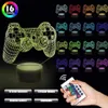 Fone de ouvido 3d Night Light attivolife fone de ouvido ilusão lâmpada de holograma 16 cores mudando com controle remoto de novo recém -criado para decoração de sala de parto do fone de ouvido dos presentes de fone de ouvido