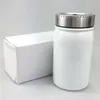 US WAREHOUSE DIY 500ml Sublimation Mason Jar avec Paille et Couvercle Tasses En Acier Inoxydable Tasse À Eau D'été Drinkware z11