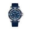 u1 luxury new mens watch Ocean Rotatable Bezel Black Blue Rubber Stainless Sapphire Glass自動機械ムーブメントWATC3049