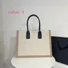 Borse firmate Borsa tote in tela di grande capacità Borsa per la spesa per il tempo libero da donna Borsa da viaggio in pelle con manico in pelle di moda essenziale serigrafia logo estate portatile