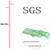 24cm MultiColored Reusable PP Plastic Straight Straws Wedding Bar Party Wine drink straws with individual bag7966714