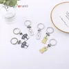 Keychains Keychain Dog Lovers Friends Gift Cute Schnauzer Key Ring Animal Heart Jewelry Car Bag CharmKeychains