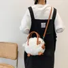 이브닝 가방 브랜드 여성을위한 재미있는 크로스 바디 2022 디자이너 봉제 양 핸드백 작은 동물 모양의 숄더백 클러치지면