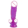 Nxy Dildos Purple Crystal Large Penis Sucker Stud Female Masturbation Inverted Model Lala Fun Toy 0316