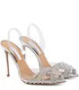 Marchi di lusso estivi Gatsby Donna Sandali Scarpe Slingback Décolleté Turbinii di cristallo Puntali in PVC Punta a punta Lady Tacchi alti EU35-43