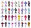 Gynna gåvor 112 mönster färgutskrift Neopren chapstick hållare nyckelring Handy läppbalsam ärmarhållare nyckelringar fallpåse för kvinnor flickor läppstift nyhet gåva